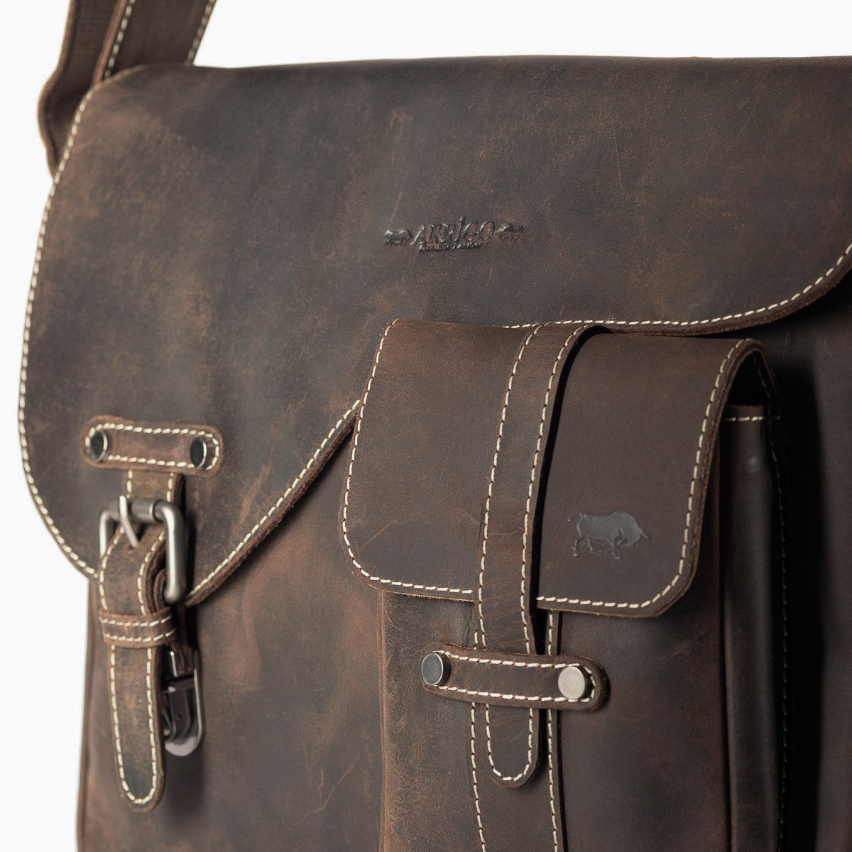 Umhängetasche Damen - Umhängetasche Herren - Umhängetasche Leder - Briefträgertasche Leder - 3 verschiedene Lederfarben