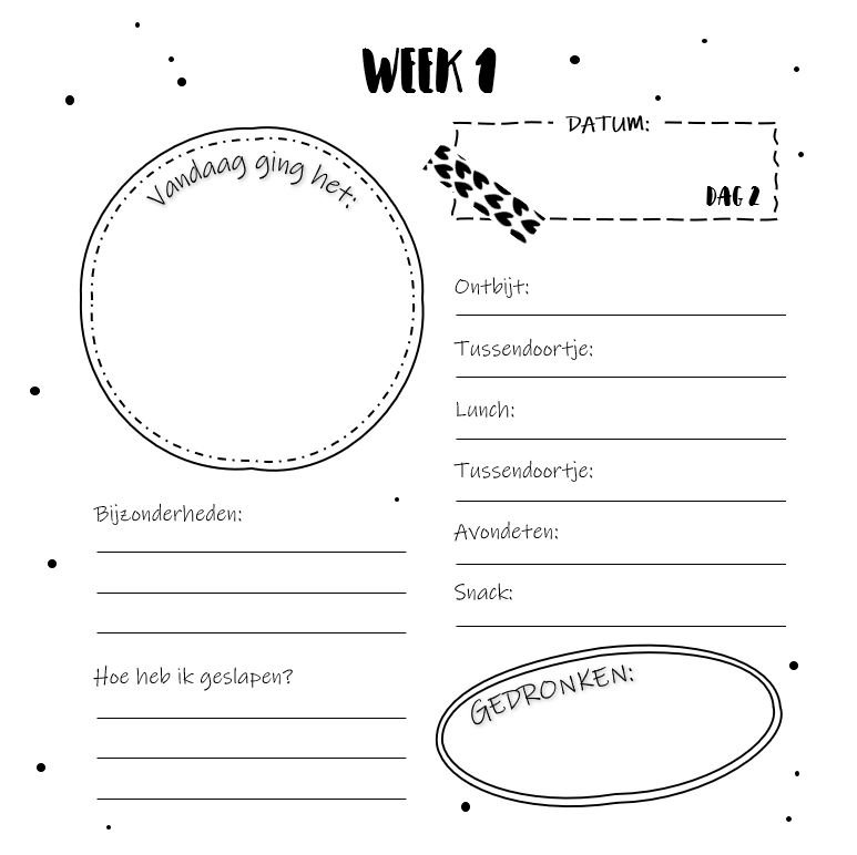Udfyld bog SilliBeads - Min slankedagbog - Hardcover Wire-o (SORT/HVID RANGE)
