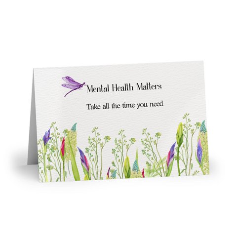 Canada - Watercolor "Take Time" Mental Health Matters Art Print