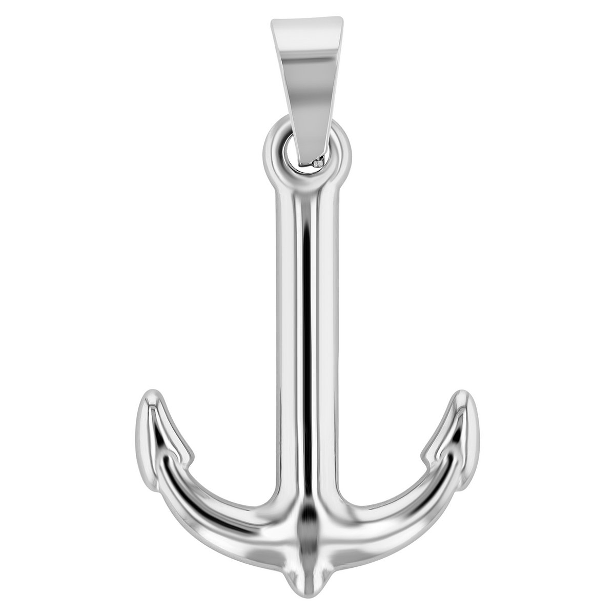 "Shir", stainless steel pendant, anchor, silver-colored
