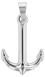 "Shir", stainless steel pendant, anchor, silver-colored