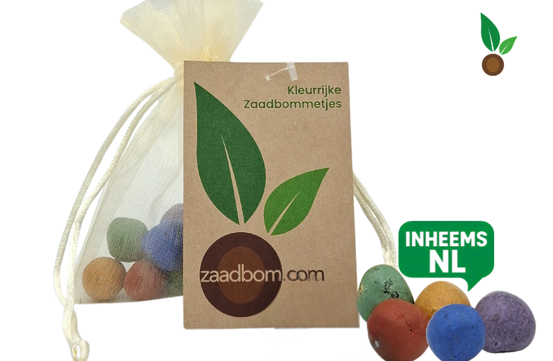 15 bombas de semillas coloridas en la bolsa de organza