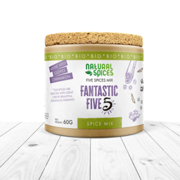 Pięć Przypraw w Proszku – Organicznie Bez Soli – Słoik 60g – Przyprawy Naturalne