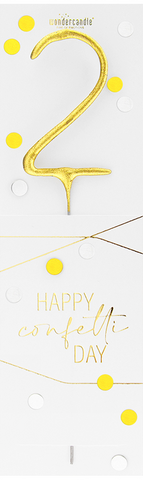 2 gold Confetti Wondercandle® classic