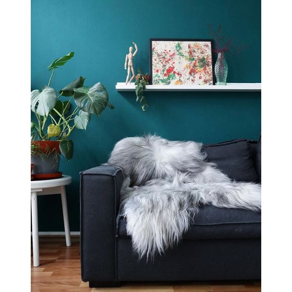 Peau de mouton islandaise - Gris naturel - Approx. 110 x 70 cm