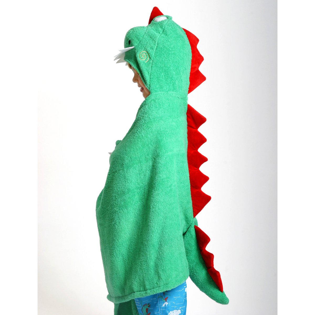 Toalla con capucha para niños Zoocchini - Devin el dinosaurio