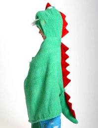 Zoocchini børnehåndklæde med hætte - Devin the Dinosaur