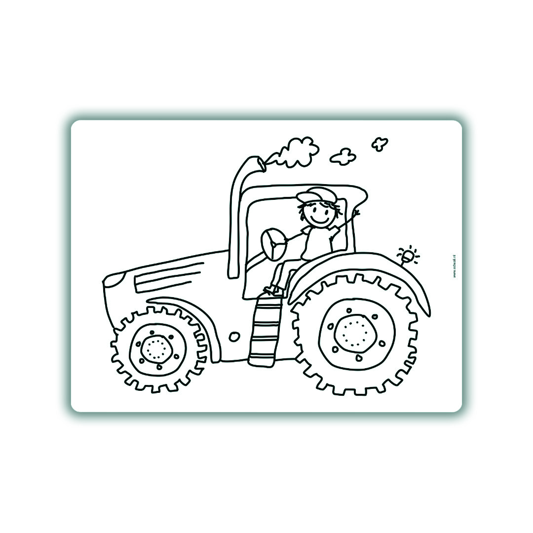 Wielokolorowa podkładka Tractor Billy