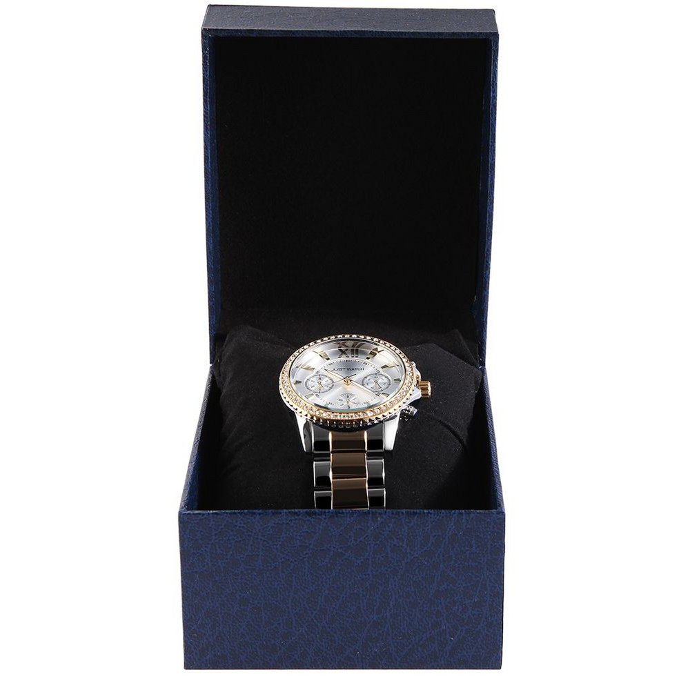 Caja plegable para relojes, cartón, azul, 7,5 cm x 9 cm x 11 cm