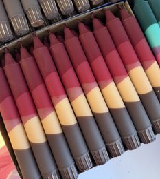 Taper Candles - Red / Fuchsia / Beige / Brown