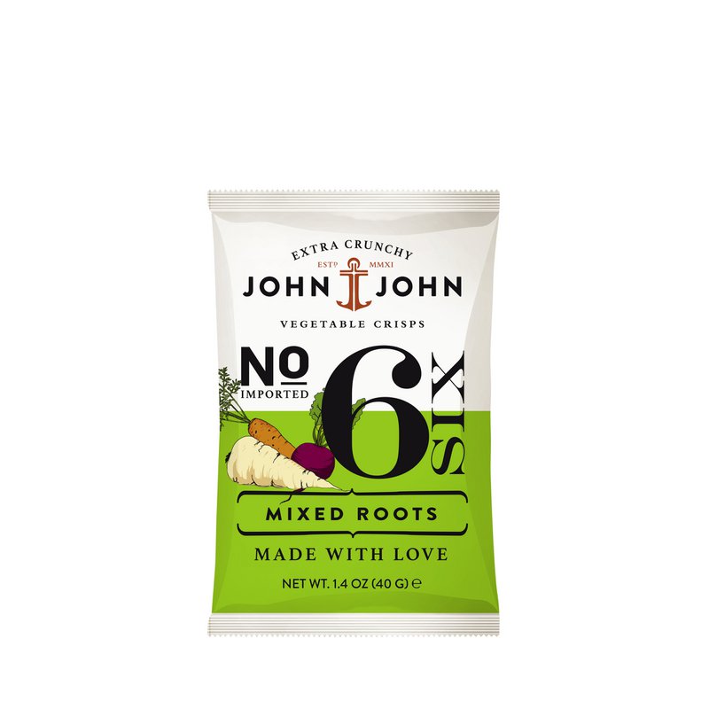 John & John Chips Crisps Gemüse Mixed Roots 40g Tüte