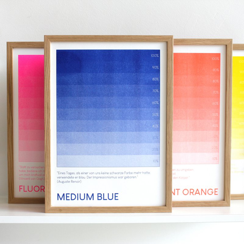 Medium Blue (åben udgave) | Risography Print