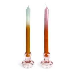 LOT DE 2 BOUGIES CHAMPIGNONS ROSE HF