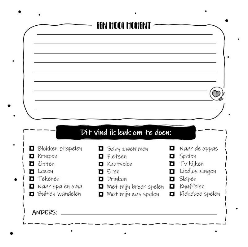 Fill-in book SilliBeads - My From Toddler to Toddler Growing Up Book - Hardcover Wire-o (BLACK/WHITE SERIES)