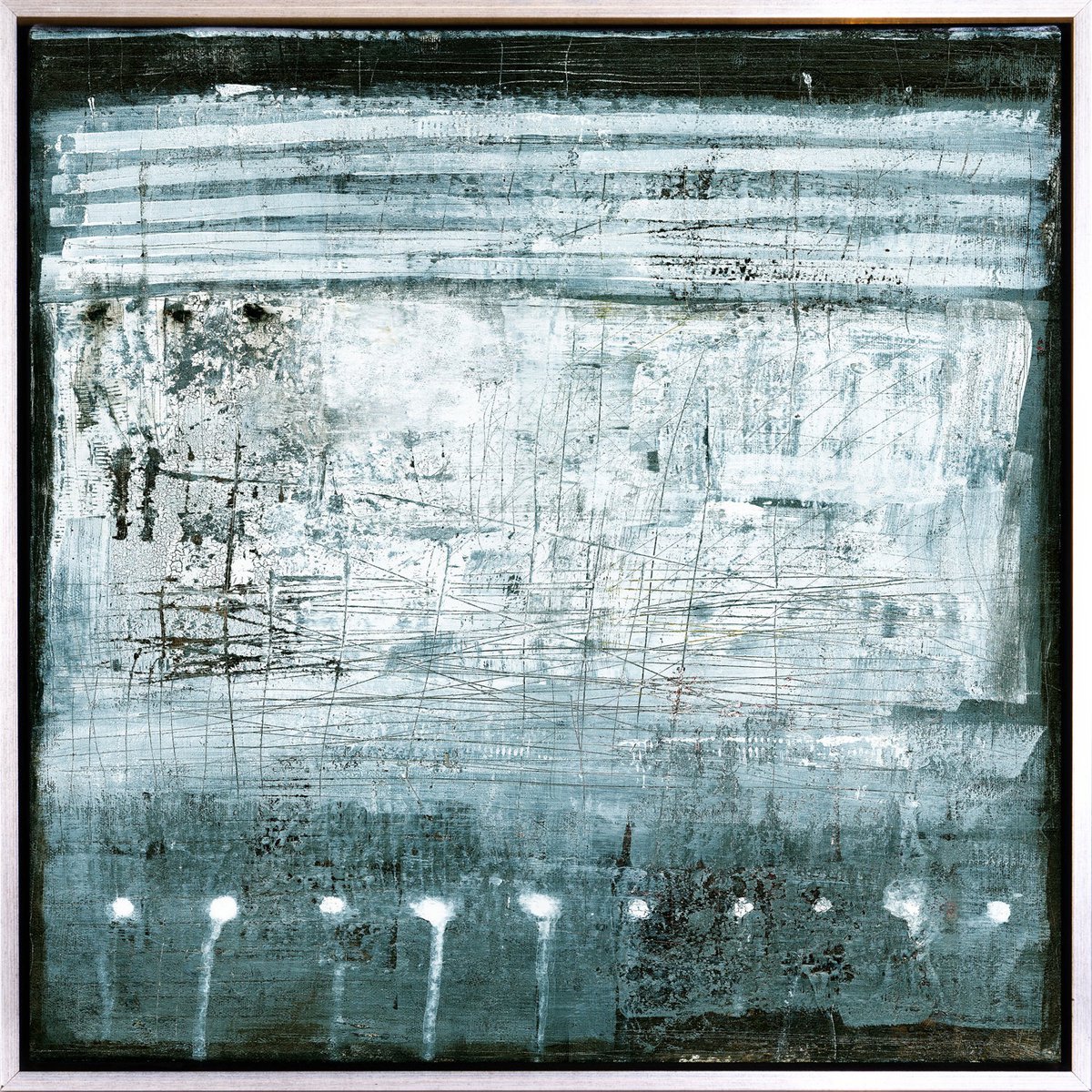 Lærredsbillede med skyggegab-ramme - Jaro 50x50cm
