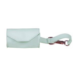 Dog poop bag holder Mint green with rose gold