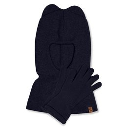 Kids' Knit Balaclava & Gloves Cotton 2-Piece Set