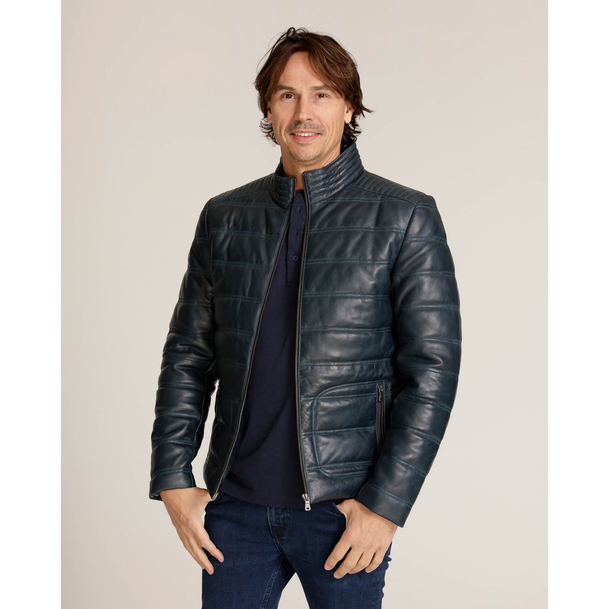 Rumford │ Lederpufferjacke