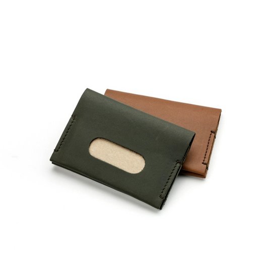 Leather "Navigo" card holder