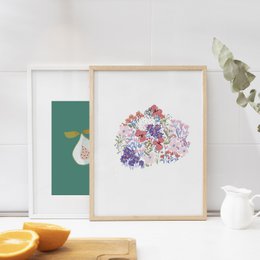 Poster Illustrated "Fleuri"