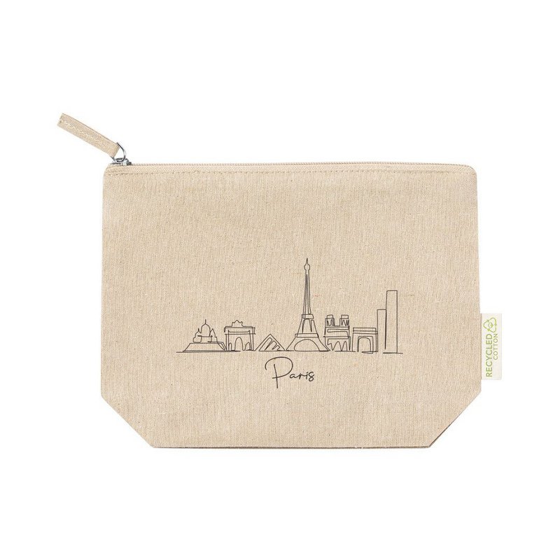 Customizable 100% recycled cotton eco-friendly pencil case