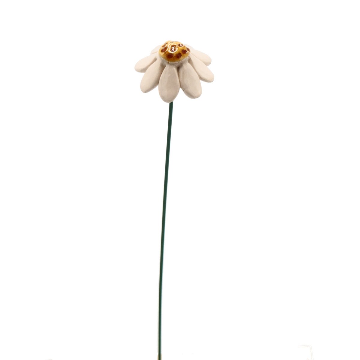 Chamomile flower ceramic white 3 cm