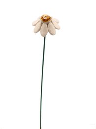 Chamomile flower ceramic white 3 cm
