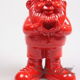Kabouter Hart Stoobz 10x13x29.5 cm red