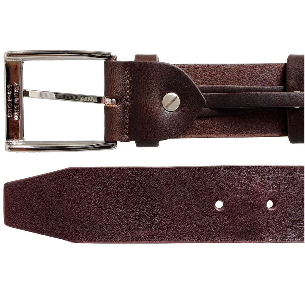Leren hoofdstelriem 40 mm bruin