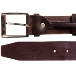 Ceinture en cuir de bride 40 mm Marron