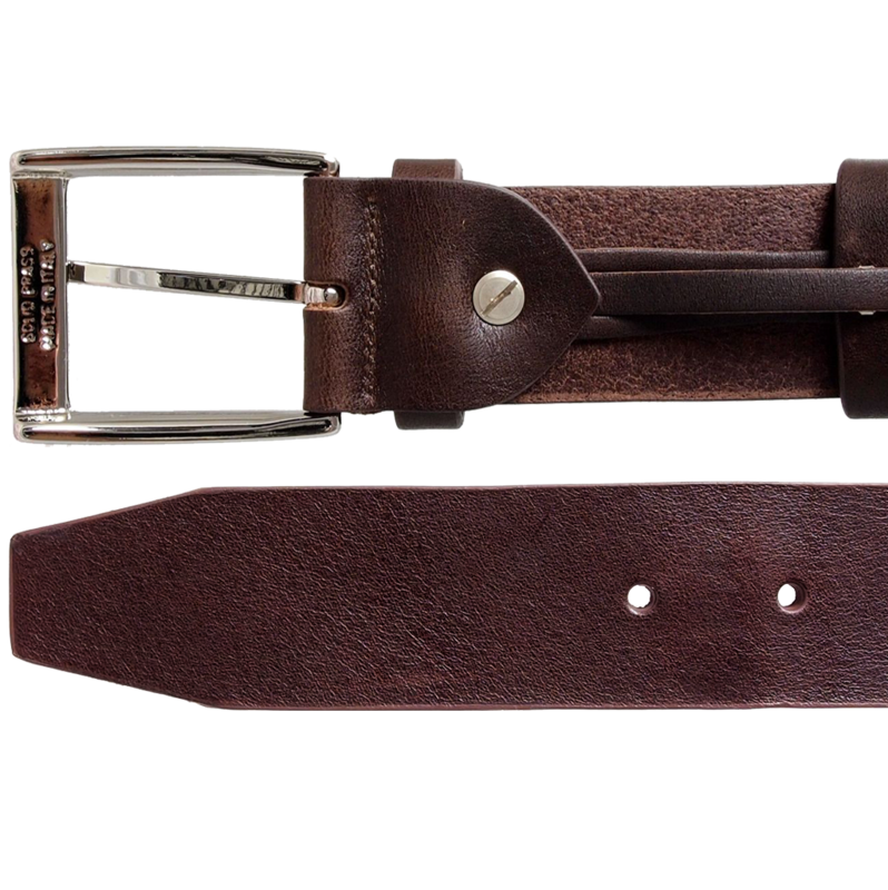 Ceinture en cuir de bride 40 mm Marron