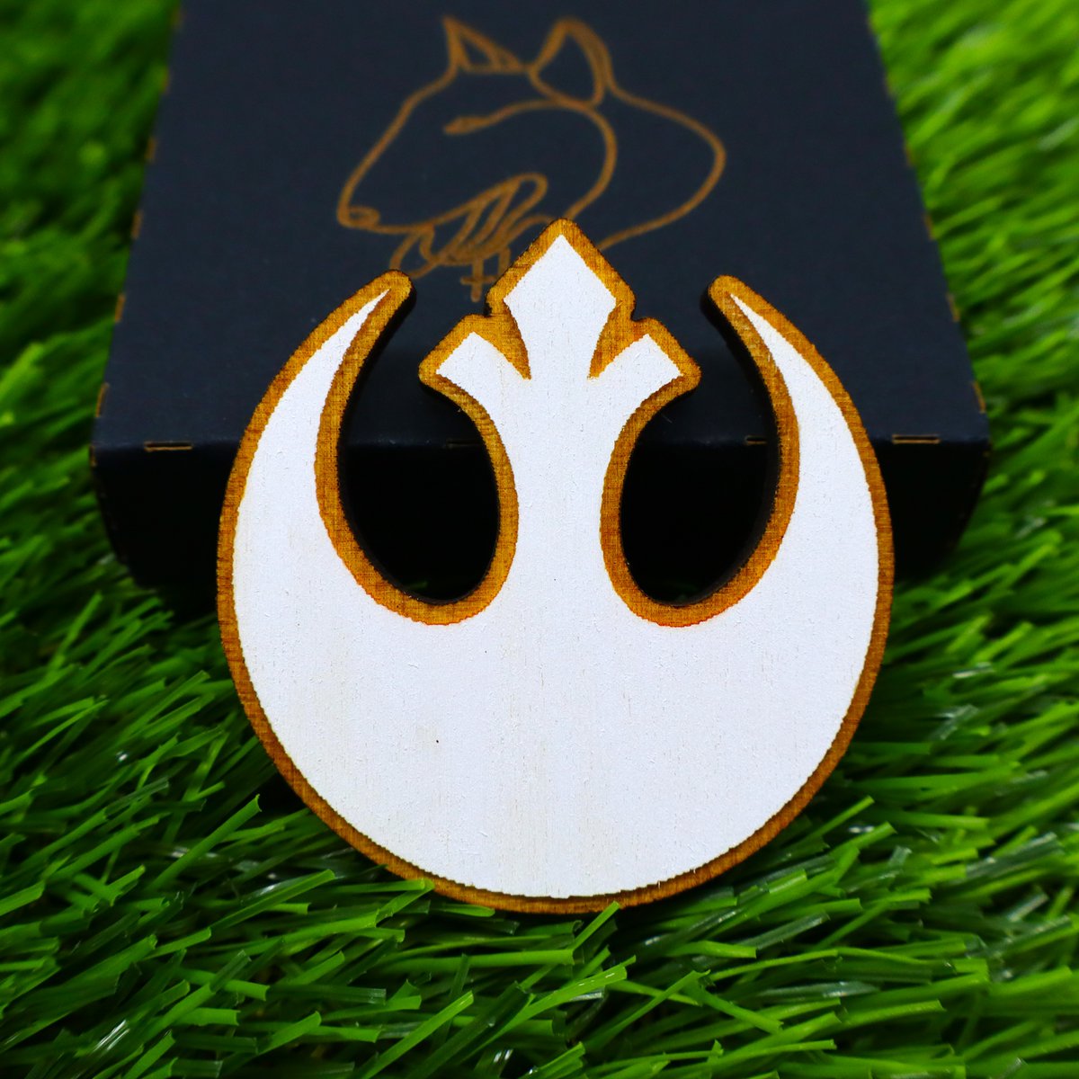 Drewniane lodówki Star Wars - Laserowe ręcznie malowane symbole - Mandalorian, Jedi, Imperium, Rebelianci, Republika, Pierwsze Zamów