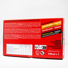 Salsa piccante Crazy Bastard - (scatola Hotties da 3x 100 ml)