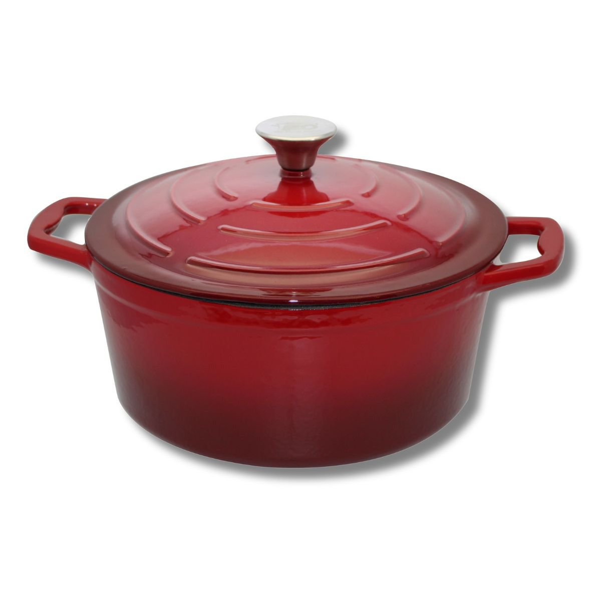 Naczynie żaroodporne żeliwne emaliowane na kolor wiśniowy 26 cm 4,5 L Elo