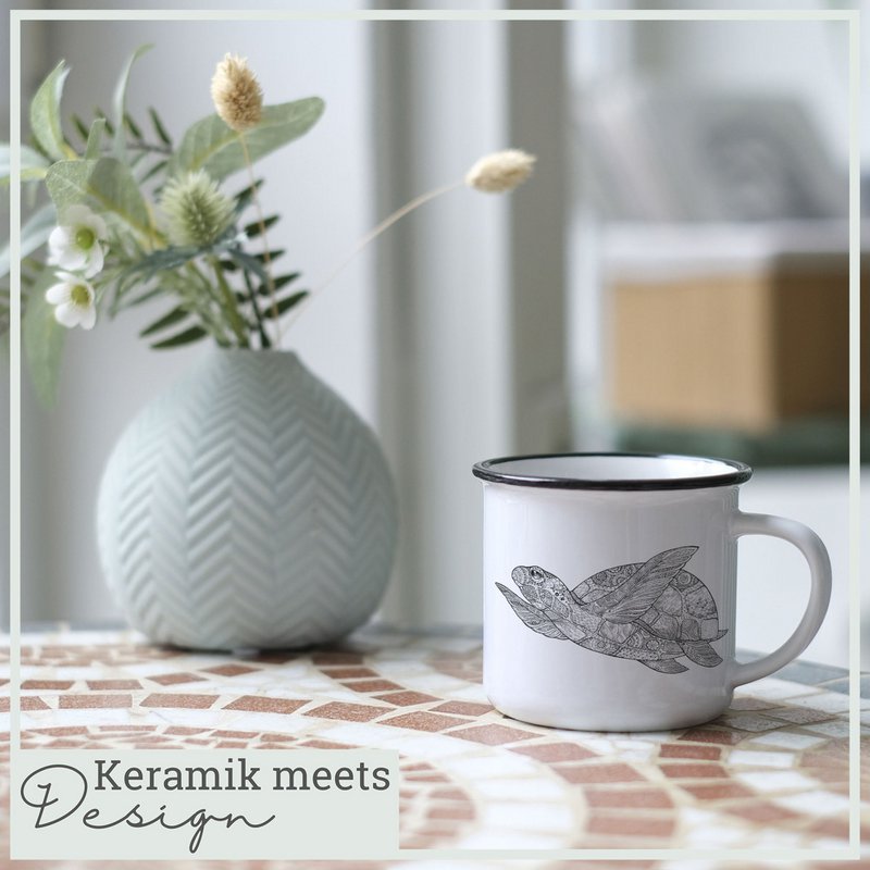 Ceramic cup - turtle