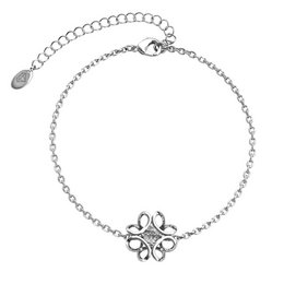 Bracciale di narcisi - argento e cristallo