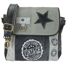 Bolso bandolera Sunsa para mujer. Bolso bandolera pequeño. Bolso bandolera estilo vintage. Bolso de lona. Bolso bandolera grande para mujer.
