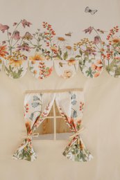 Canopy over bed in the shape of a house "Wilde flower", baby crib house, Decoration for girl's room, personalized baby houses