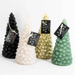 Black Christmas tree candle