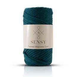Sensy Premium 3 mm - cordoncino macramè a filo singolo in cotone riciclato al 100%.