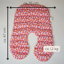 Oreillers nus remplis d'orange rose orthographique bio