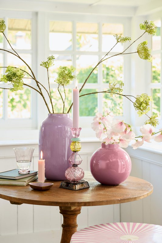 Vase Metal Pink 17cm