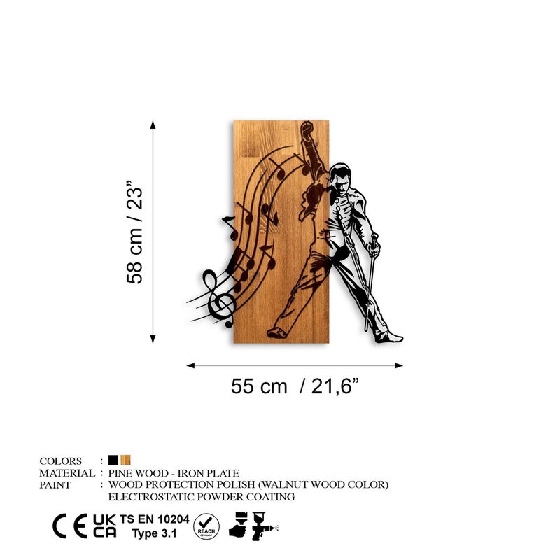 MA-468 Holz Metallwandmalerei
