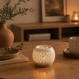 Céramy Series Parfumebrænder – Qianbi – Lakeret keramisk lysestage – Spredning af duftvoks, æteriske olier – Dekorativ gaveidé