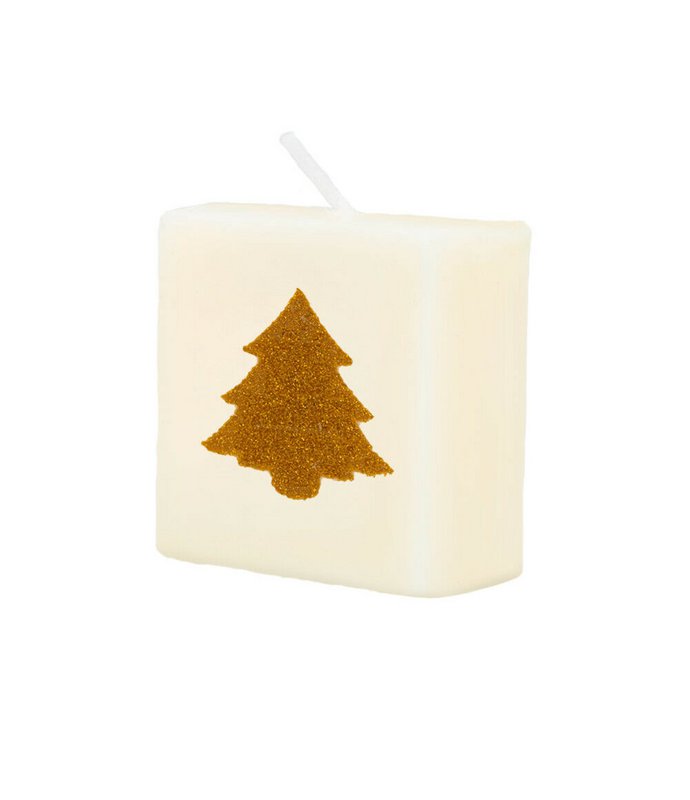 Letter Candle - Christmas tree gold
