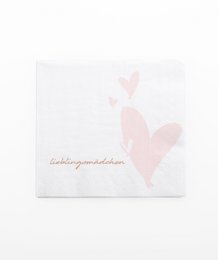 Cocktail napkins with pink heart design, perfect for your stylish drinks and moments.