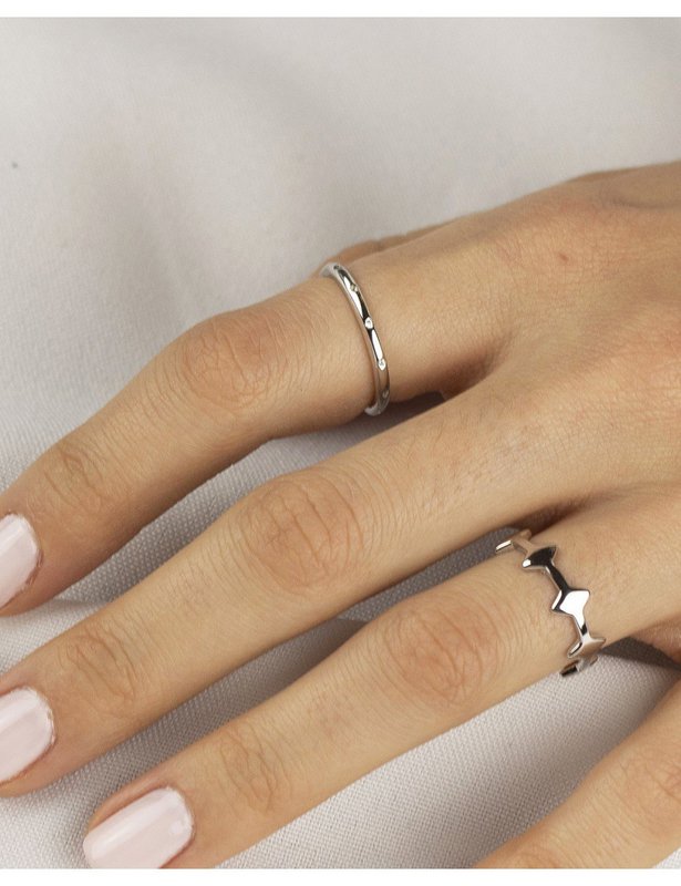 Bague cz bande