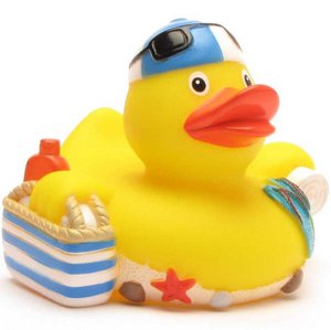 Badeente Strand-Gummiente