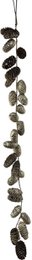 Christmas decoration garland - Garland Long Island | 110 cm | Extra long Christmas garland made of natural materials | Gold