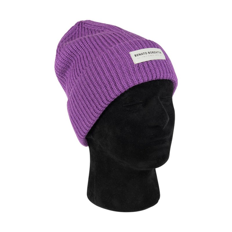 RB5003Y | Mixed Cervine shirt cap Lana Made in Italy. Purple color - single size